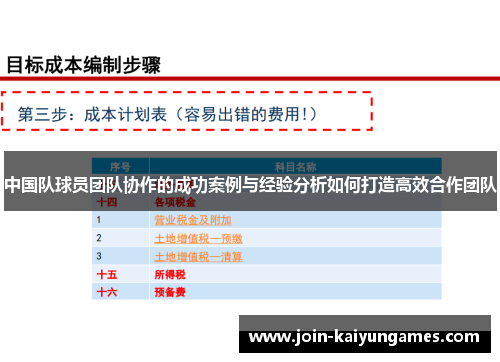 中国队球员团队协作的成功案例与经验分析如何打造高效合作团队