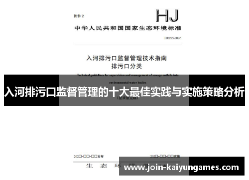 入河排污口监督管理的十大最佳实践与实施策略分析
